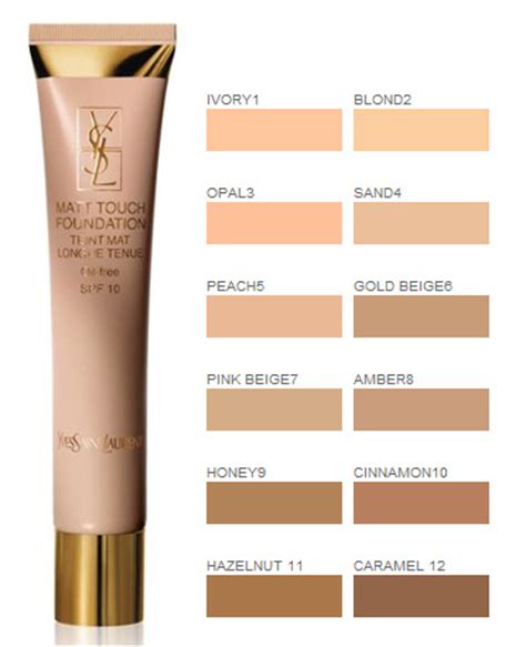 ysl matt touch foundation shades